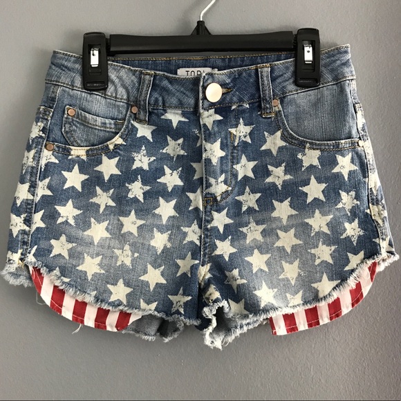Tobi American flag denim shorts - Picture 1 of 5